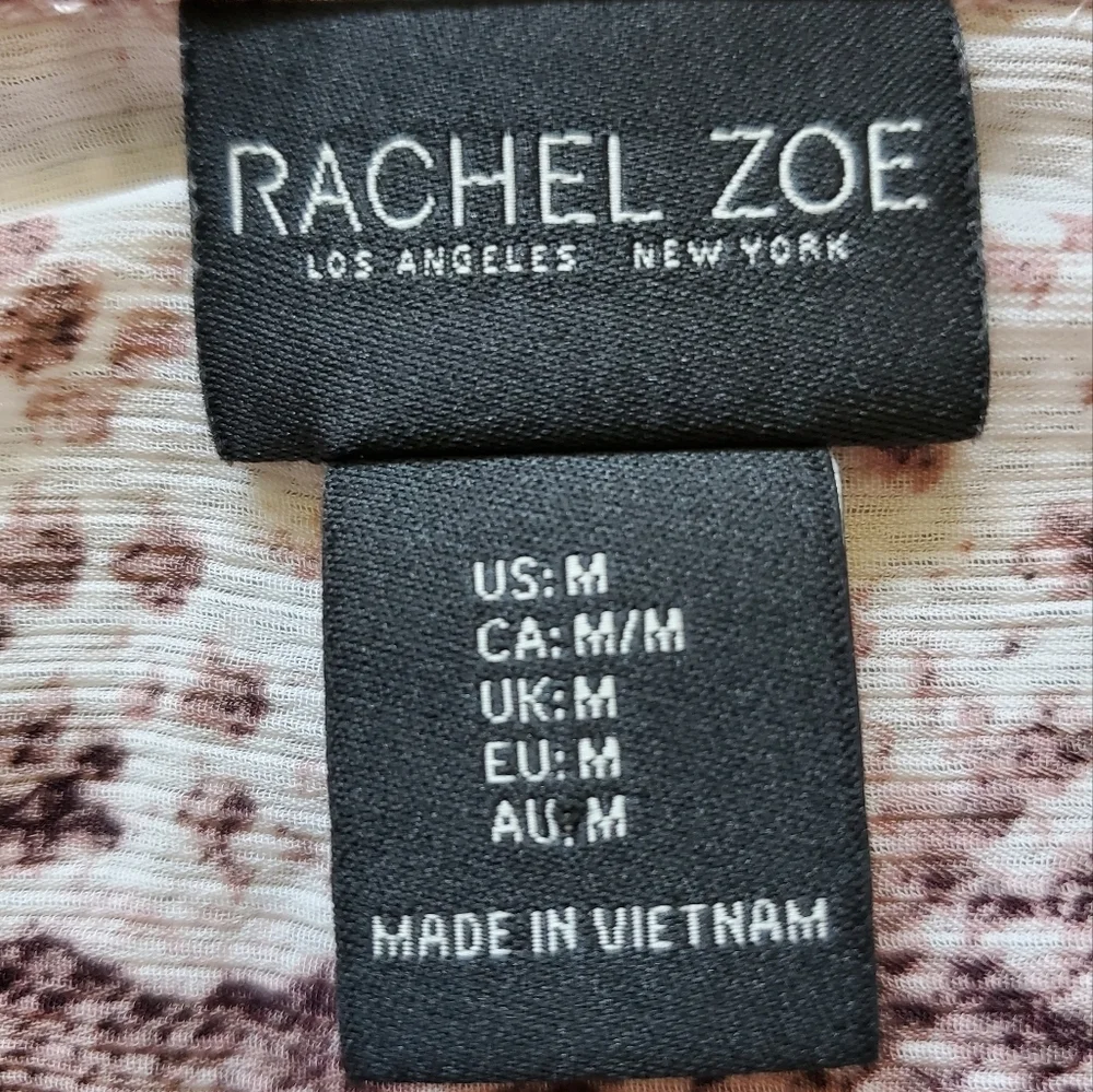 Rachel Zoe Snake Print Sleeveless Button Down Blouse Size M - Picture 3 of 4